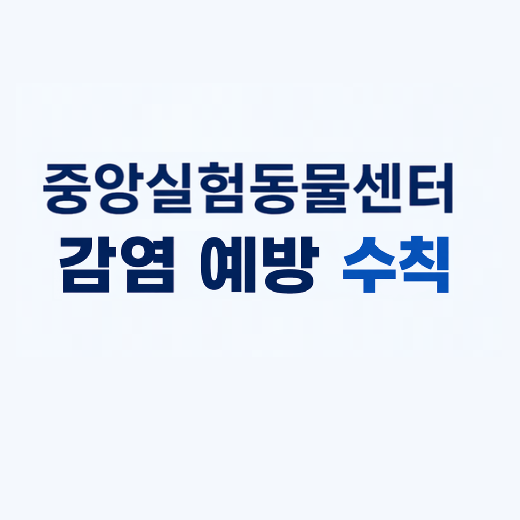 감염 예방 수칙